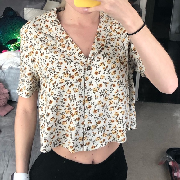 wild fable Tops - floral button down top